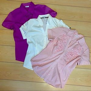 3 Womens Dress Shirts bundle